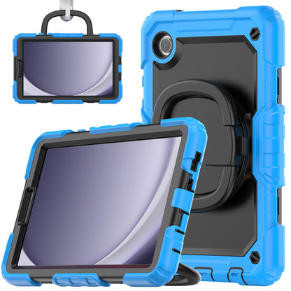 Applicable to Samsung Tab A9 silicone + PC protective case 8.7-inch rotating bracelet X115 multi-functional drop-resistant tablet case