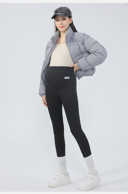Maternity Leggings Autumn and Winter 2024 New Maternity Pants Winter Outer Wear Plus Cashmere Warm Cotton Pants