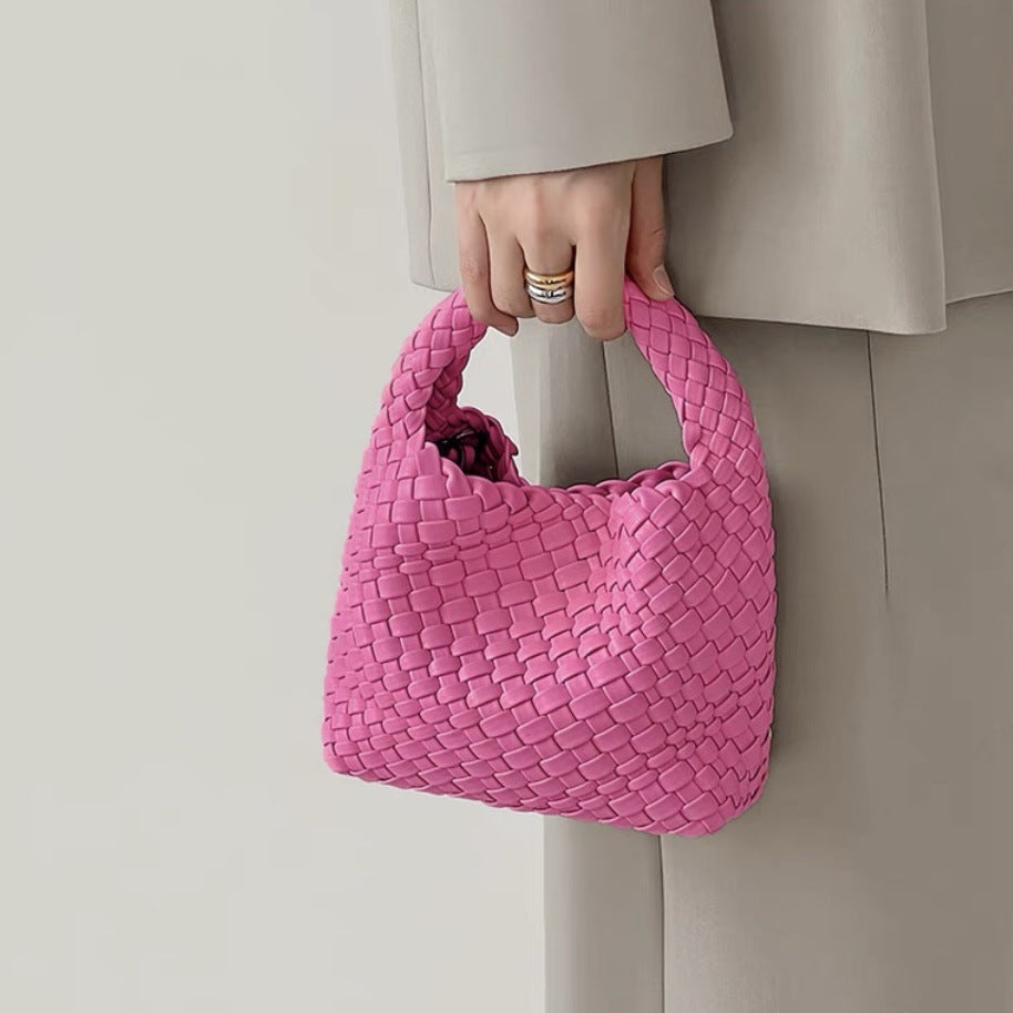 handmade woven bag summer high-end niche design women's bag handbag shoulder bag vegetable basket Ins bag