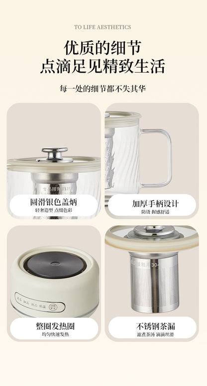 Multi-functional Flower Tea Pot Household Health Pot Mini Glass Boiling Kettle Small Health Cup Gift Electric Stew Cup for Tea