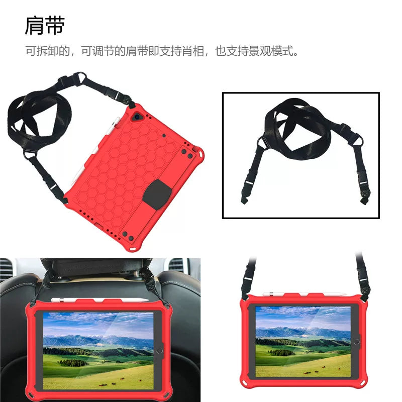 Applicable ipad10.2 inch protective case silicone mini5 drop-resistant iPad9.7 handheld air3 full cover air4
