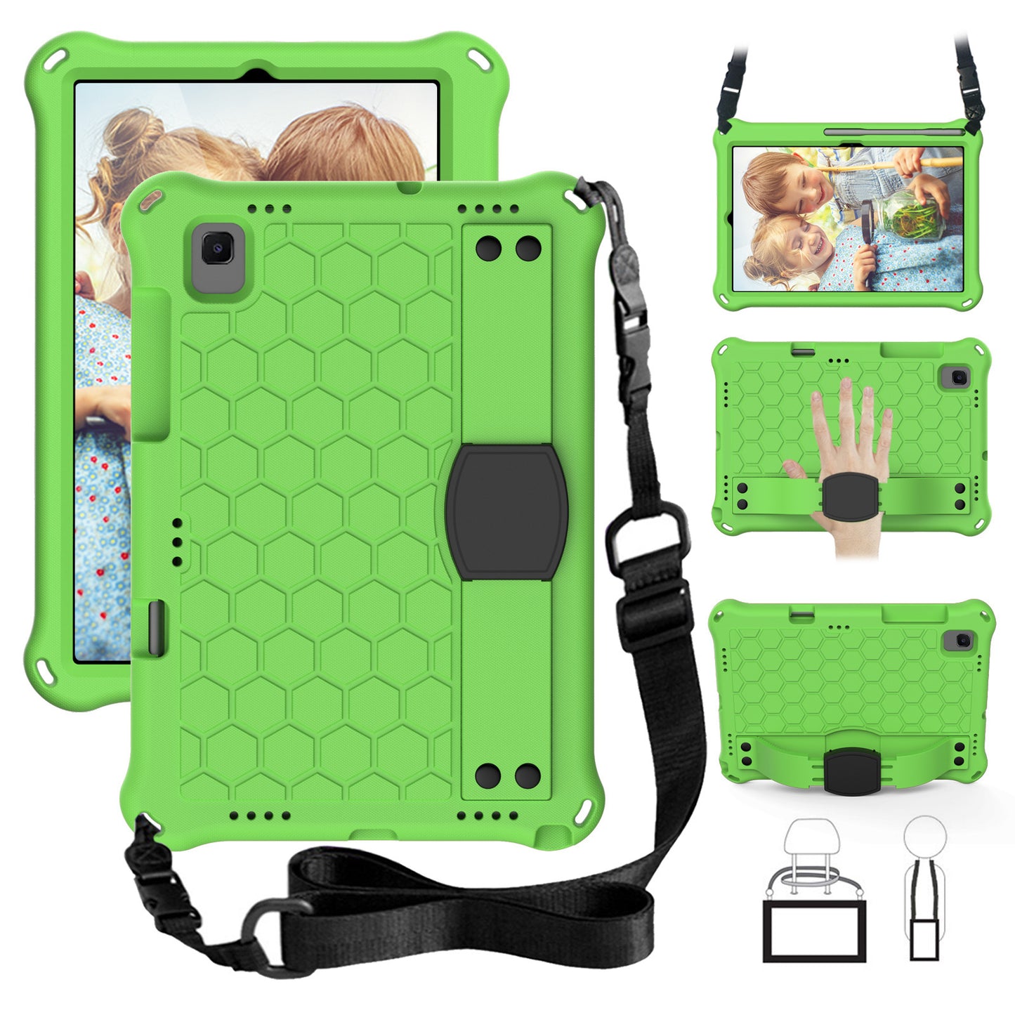 Applicable ipad10.2 inch protective case silicone mini5 drop-resistant iPad9.7 handheld air3 full cover air4