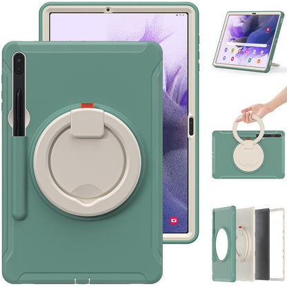 Suitable for Samsung Tab S7 S8 silicone drop-resistant tablet case PC bracelet rotating bracket S7Plus protective case