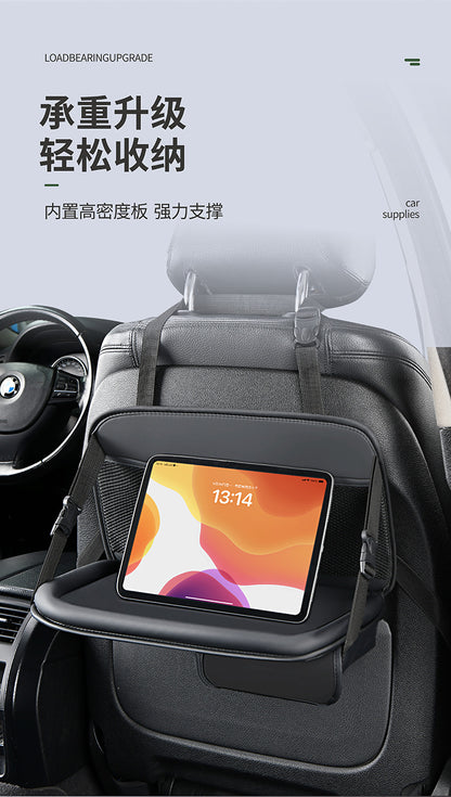 Car Seat Back Storage Bag Leather Tablet Holder Storage Box Dining Table Car Seat Back Hanging Bag