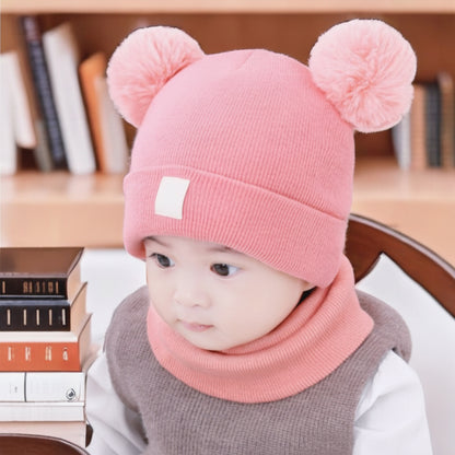 knitted cap net red explosion children's cap fur ball cap baby ear warm cap wholesale custom hat