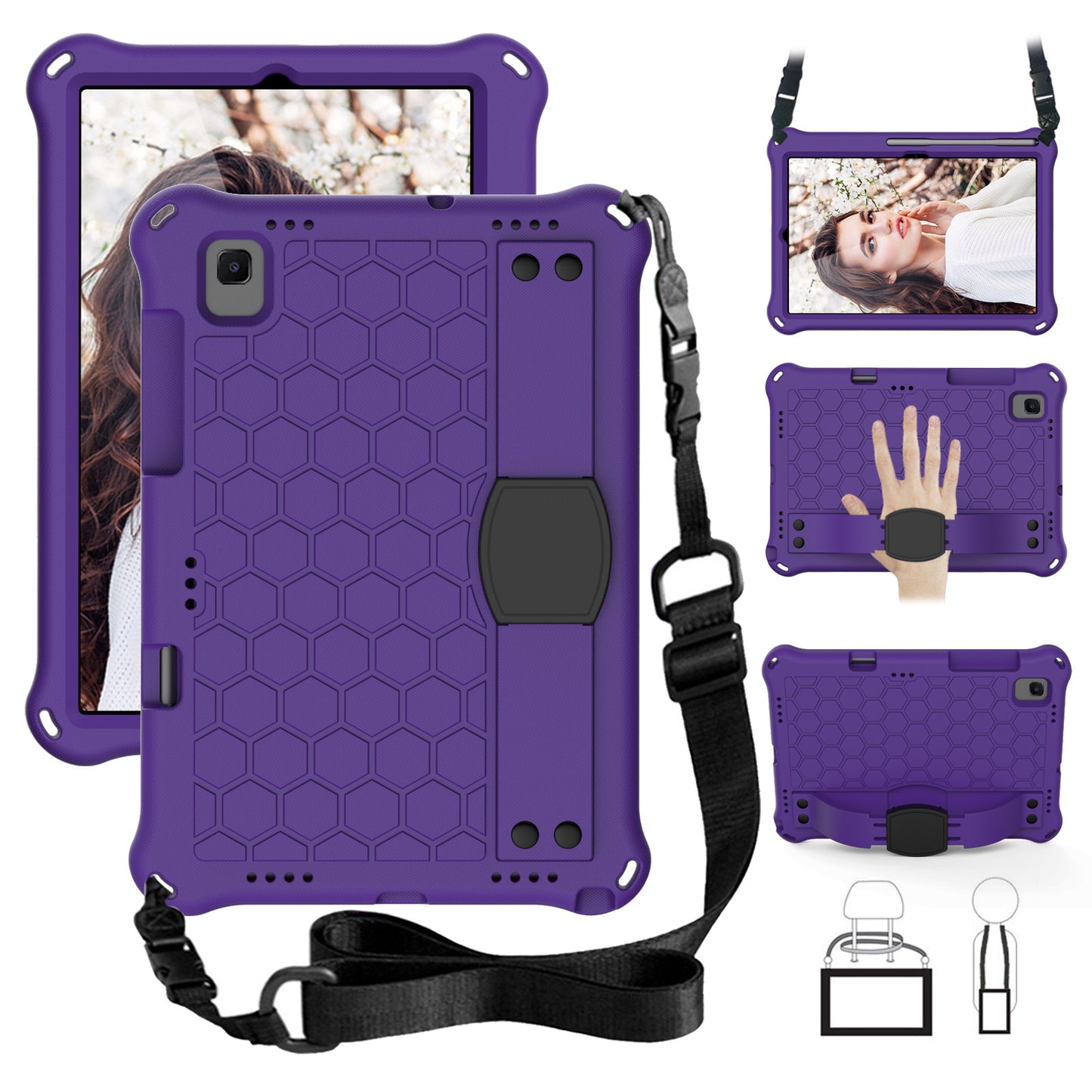 Applicable ipad10.2 inch protective case silicone mini5 drop-resistant iPad9.7 handheld air3 full cover air4