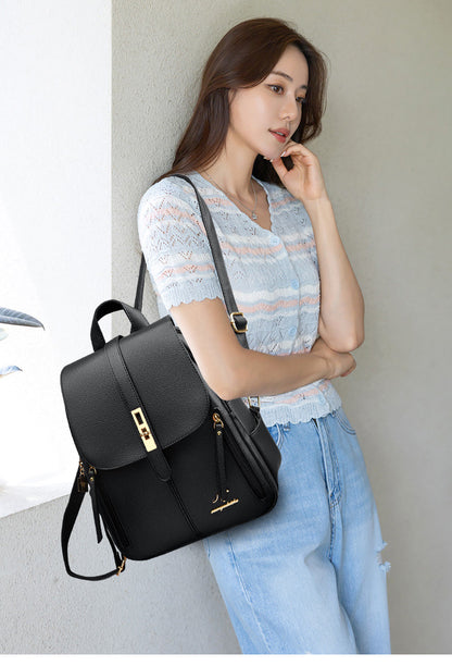 Foreign Trade Hot 2026 New Anti-theft Lock Backpack Trend Good Kangaroo Women's Schoolbag Fashion Travel Backpack