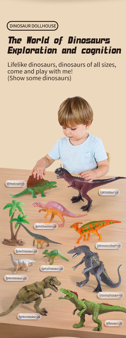 New DIY Dinosaur Park Model Children's Simulated Animal Toys Boys Educational Assembly Model Toys Birthday Gifts