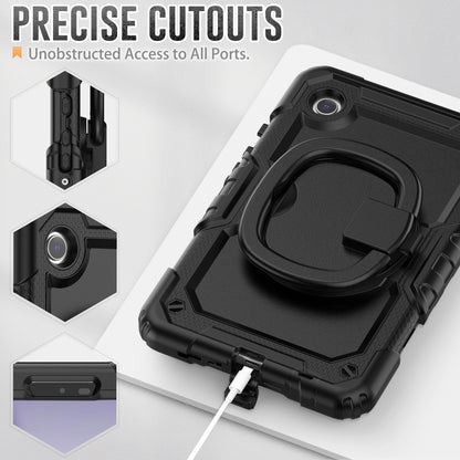 Applicable to Samsung Tab A9 silicone + PC protective case 8.7-inch rotating bracelet X115 multi-functional drop-resistant tablet case