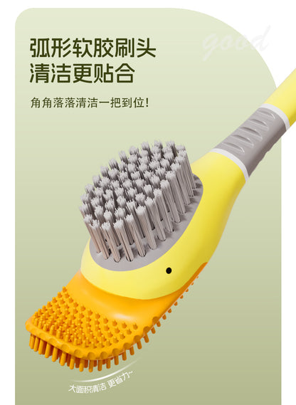 Dopamine Cartoon Duck Silicone Toilet Brush Household Cleaning Set with Base for Toilet Cleaning
