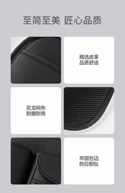 Car Seat Back Storage Bag Leather Tablet Holder Storage Box Dining Table Car Seat Back Hanging Bag