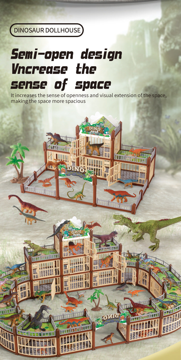 New DIY Dinosaur Park Model Children's Simulated Animal Toys Boys Educational Assembly Model Toys Birthday Gifts