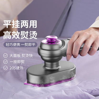 Household small mini portable wet and dry dual-use rotary folding atomizing steam electric ironing and ironing machine
