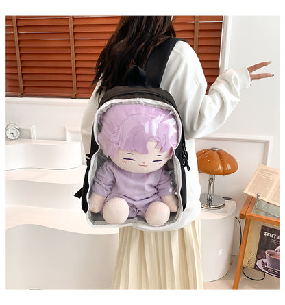 New Front Pieces Detachable Double Backache Bag Girl's Backpack Large Capacity Transparent Baby Bag Multifunctional Student Schoolbag