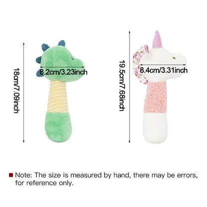 Soft Baby Rattle Toys Cartoon Animal Hand Rattles for Toddlers Boys Girls Hand Bell Toy Early Educational Newborn Infant Gifts
