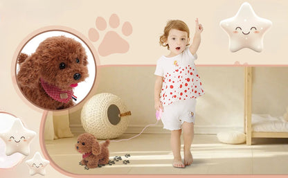Interactive Electronic Puppy Toys for Kids, Walking Dog Toy with Leash, Remote Control, for Girls and Boys Aged 3+,birthday gift