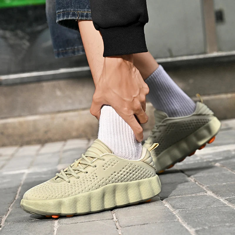 Brand Men Casual Shoes Thick Sole Soft Fashion Sneakers Summer Breathable Male Walking Shoes