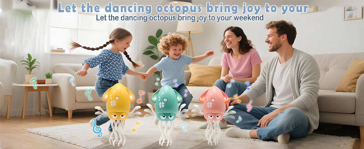 Baby kids Electronic Toys Dancing Squid Octopus Dancer Walking Crawling with Lights Music Education Toys for Children Boys Girls