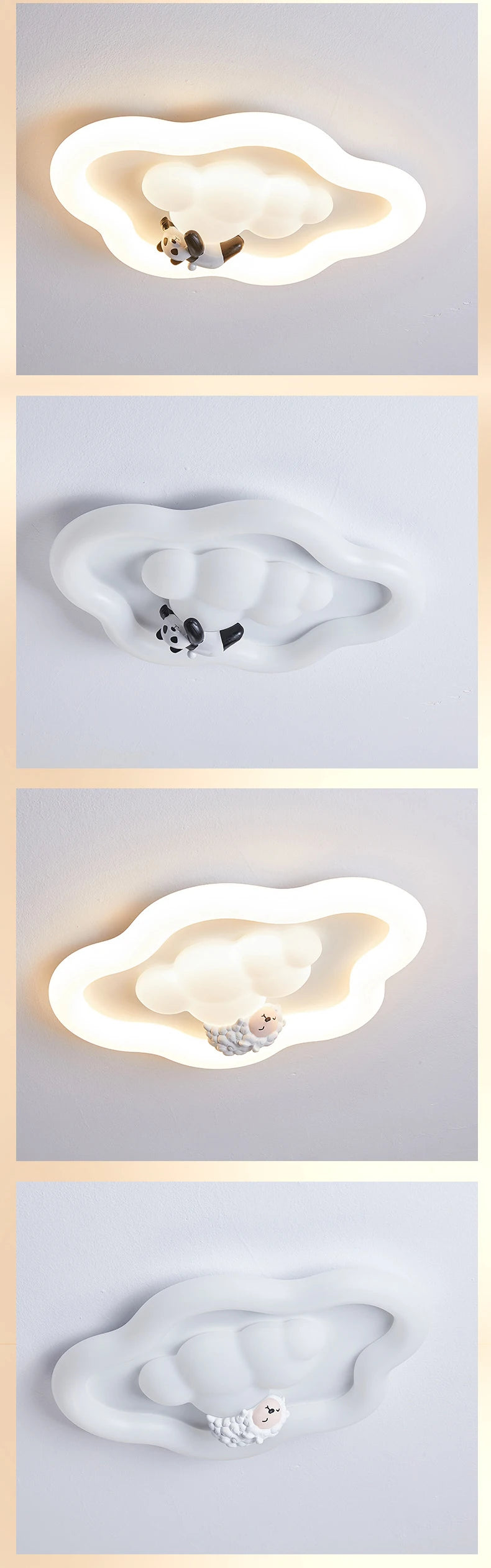 Cloud Light LED Children's Room Baby Room Ceiling Lights Modern Cream Style Nursery Decor Boy Girl Bedroom Cloud Ceiling Lamps