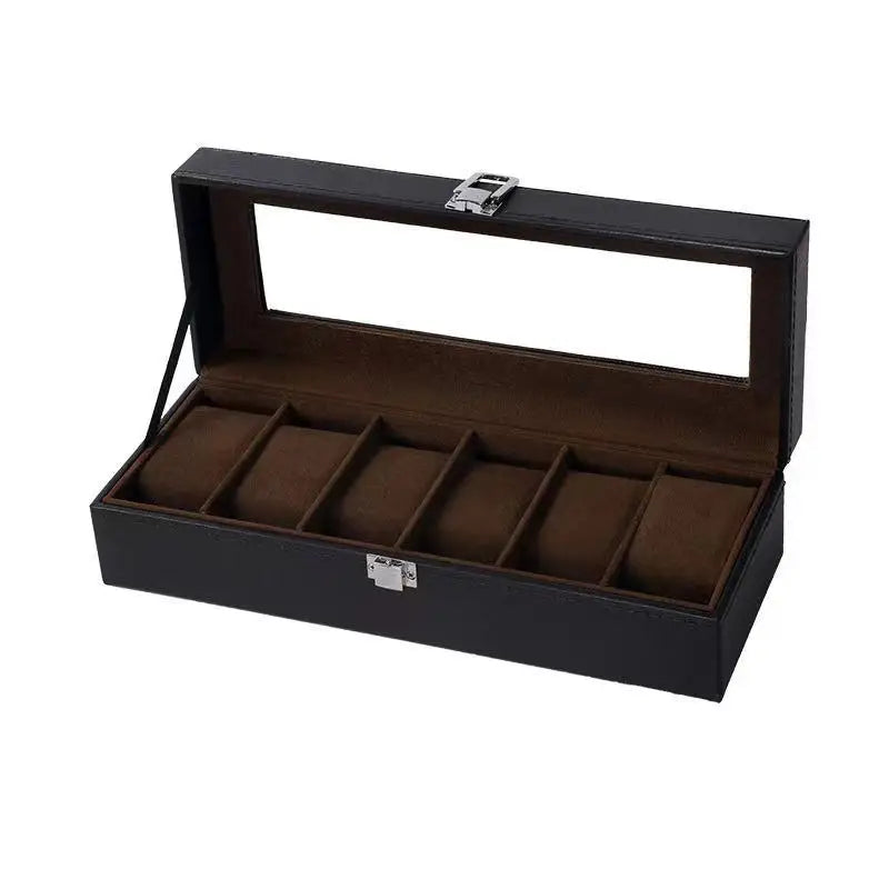 Watch Box, 12-10-6-Slots Watch Case with Large Glass Lid, Removable Watch Pillows, Watch Box Organizer, Gift for Loved Ones