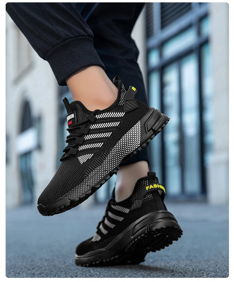 Men's Sneakers Running Shoes for Men Lightweight High Quality Mens Shoes Casual Sneaker Lace-Up Summer Sports Tennis Shoe