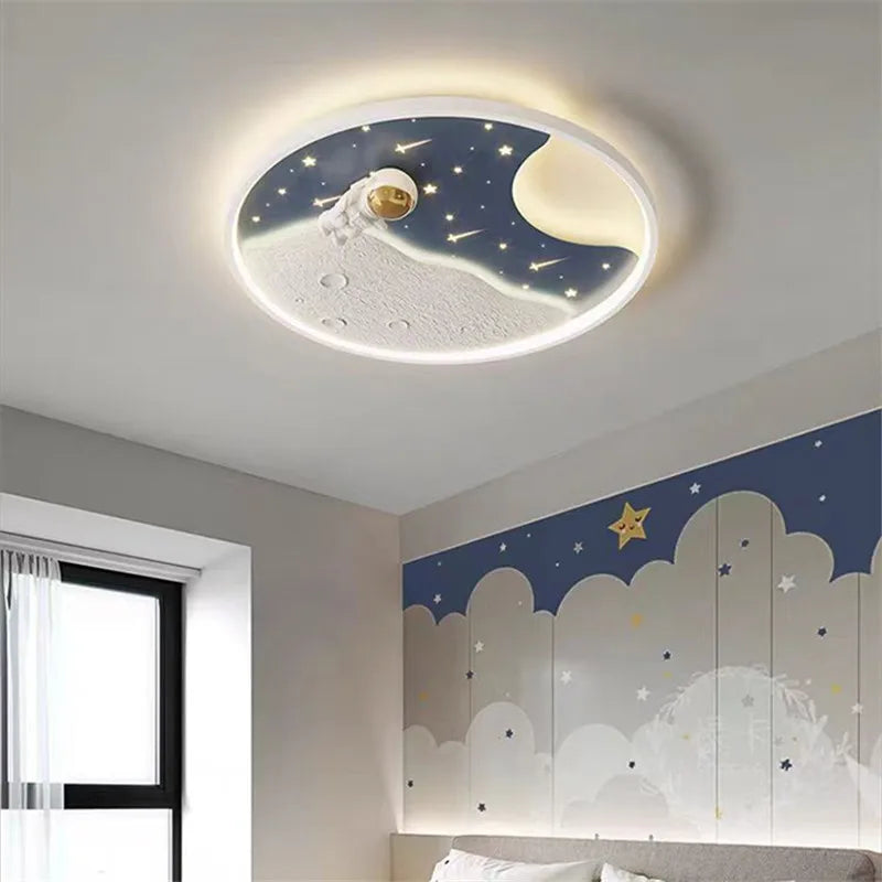 LED moon Astronaut Light Fantastic Eye Care living room bedroom girl lamp  Princess light