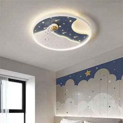 LED moon Astronaut Light Fantastic Eye Care living room bedroom girl lamp  Princess light