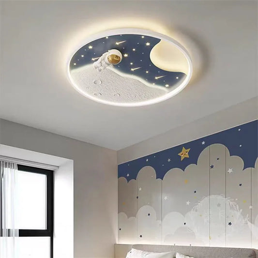 LED moon Astronaut Light Fantastic Eye Care living room bedroom girl lamp  Princess light