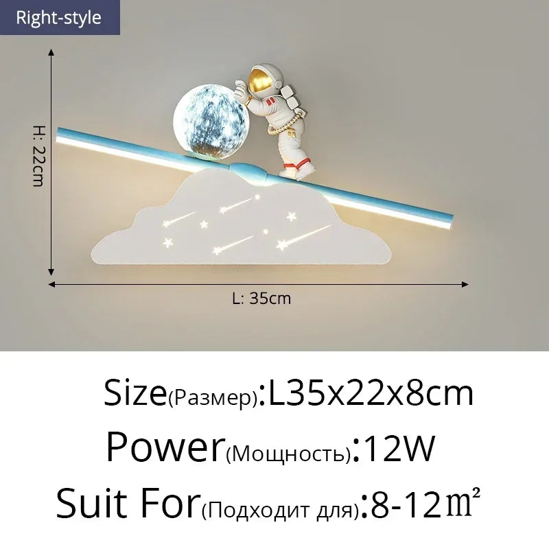 Wall Led Lights Modern Minimalist Astronaut Bedroom Bedside Sconce Lamps for Room Children's Home-appliance