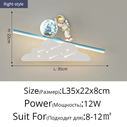 Wall Led Lights Modern Minimalist Astronaut Bedroom Bedside Lamps for Room Children's Home-appliance