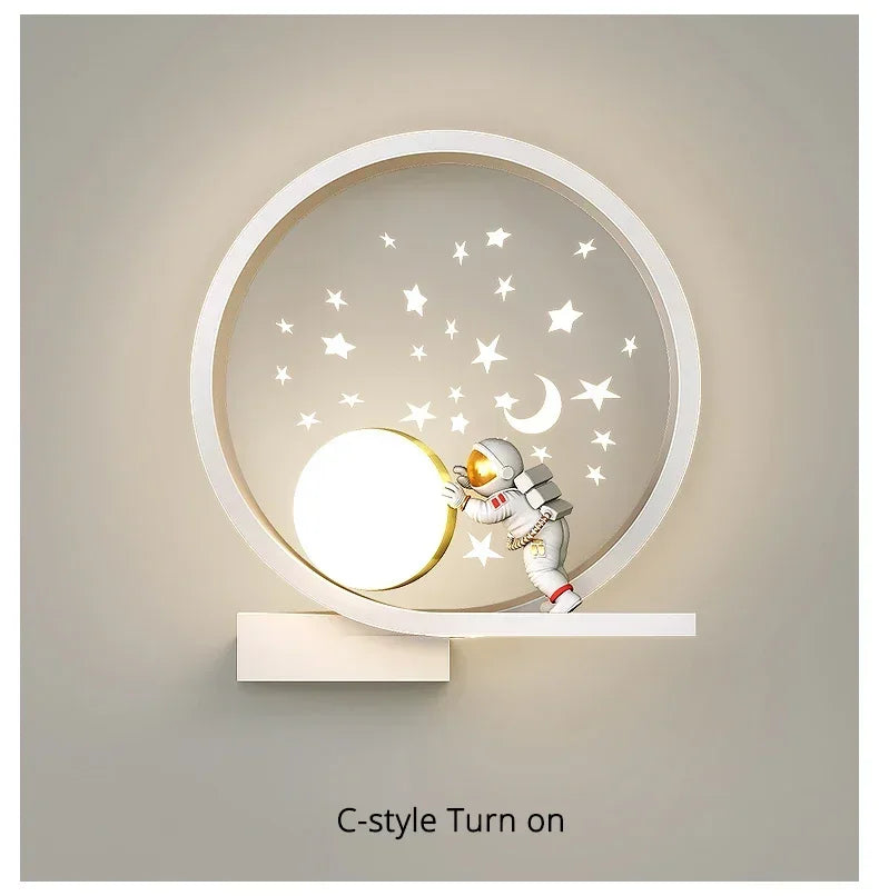 Wall Led Lights Modern Minimalist Astronaut Bedroom Bedside Sconce Lamps for Room Children's Home-appliance
