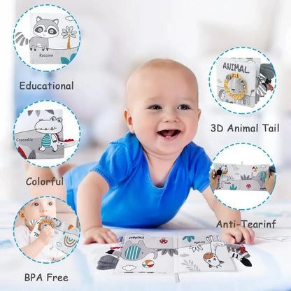 Baby Cloth Book Toys Animals Soft Learning Educational Toys For Babies Development montessori Sensory Books Baby Toys 0 12 Month
