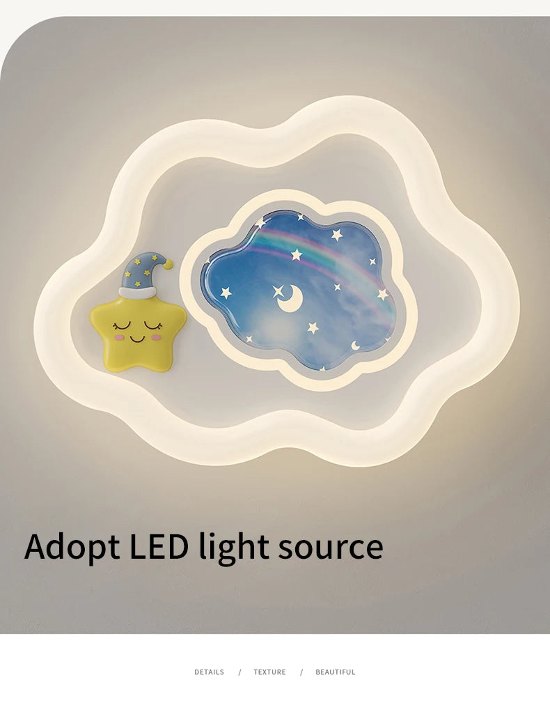 New DesignCloud Ceiling Light Led Chandelier for Children Bedroom Living Room Dining Room Learning Creative Decorative Lighting