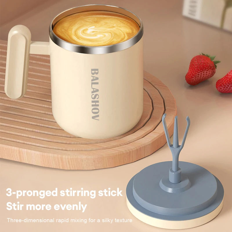 400ml Electric Automatic Self Stirring Cup Self Mixing Coffee Mug Glass Waterproof Protein Powder Stirrers for Home Office