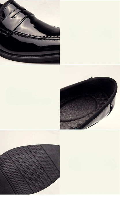 Summer Men Genuine Leather Casual Shoes Mens Wedding Black Dress Shoes Mens Banquet Loafers Blue Outdoor Walking Shoes Big Size