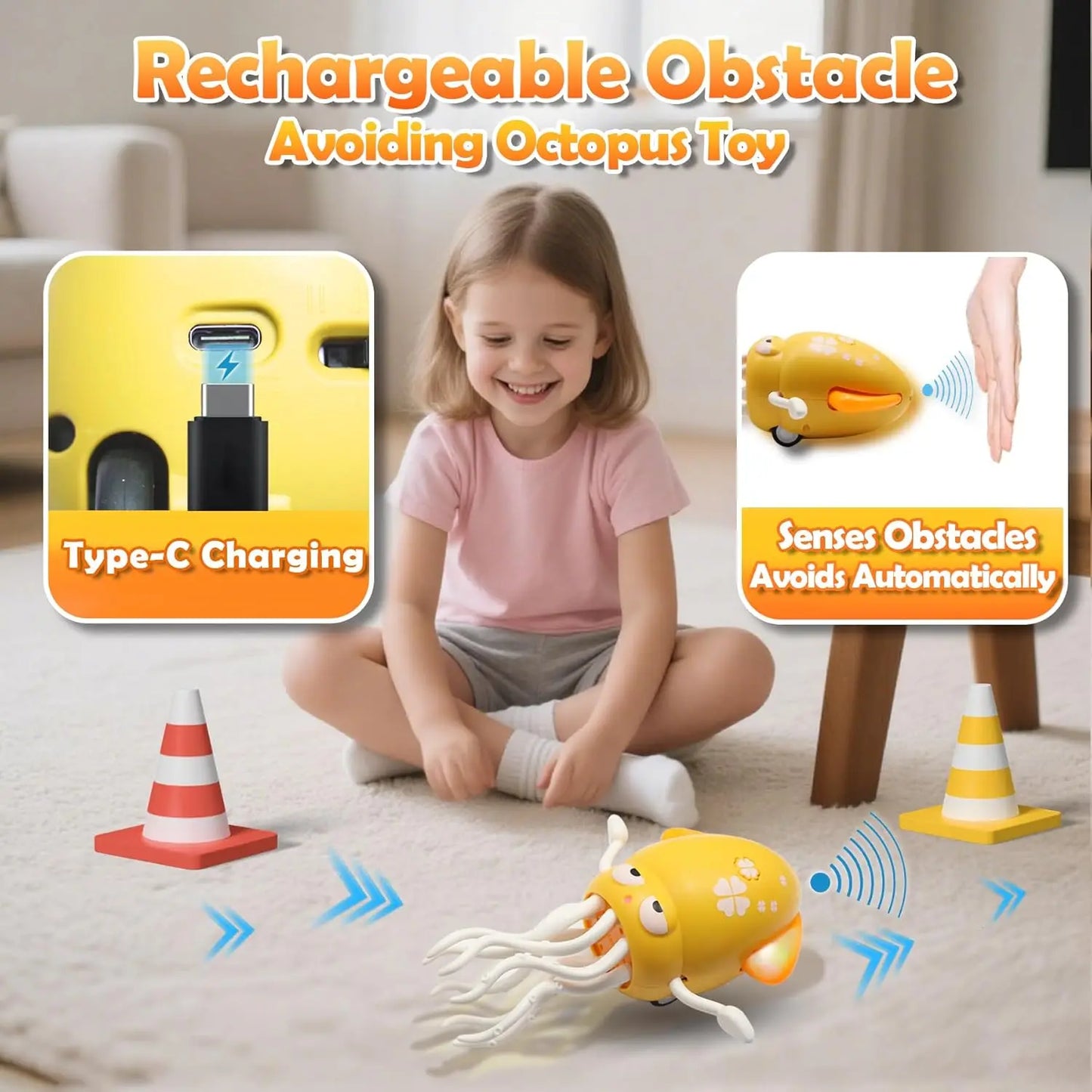Baby kids Electronic Toys Dancing Squid Octopus Dancer Walking Crawling with Lights Music Education Toys for Children Boys Girls