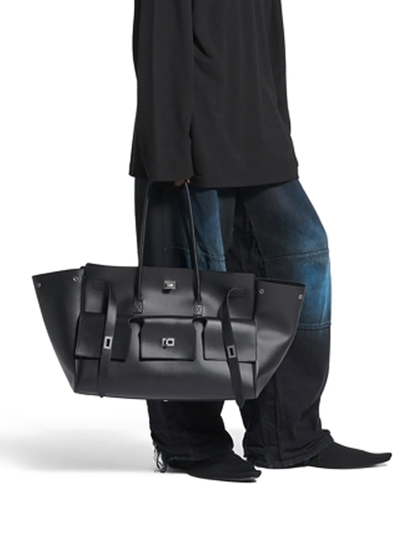 New Women's Tote Bag, Fashionable and Simple Casual Bag, High-End Shoulder Bag, Large-Capacity Commuter Bag, Trendy Handbag, Water-Repellent Shopping Bag