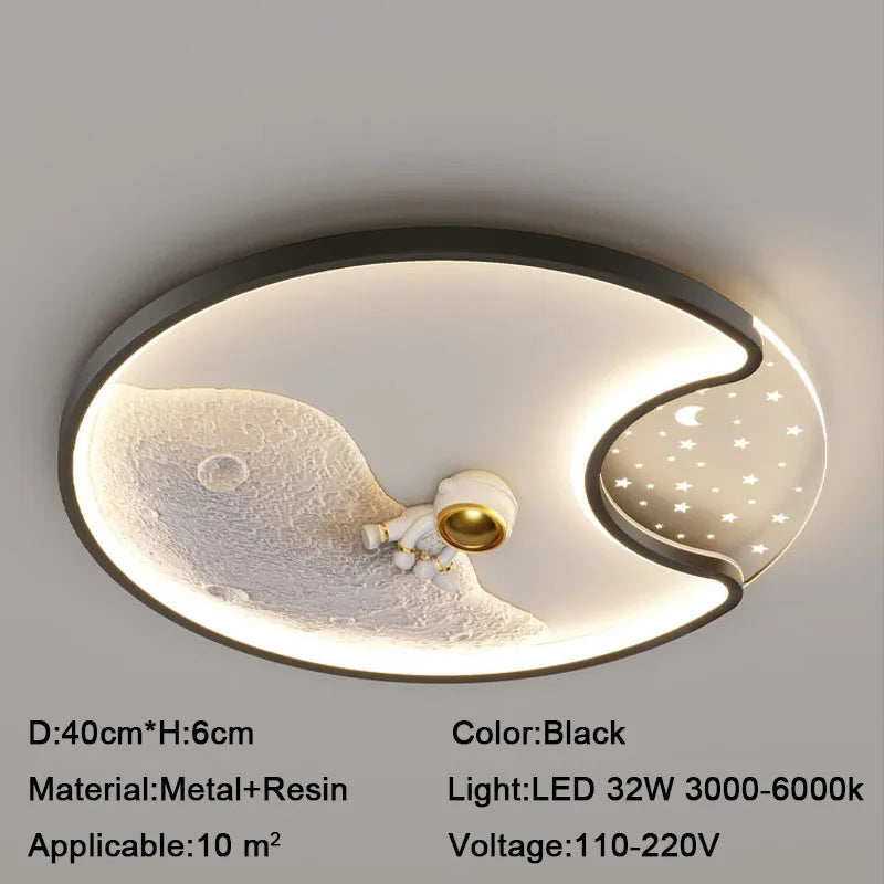 LED moon Astronaut Light Fantastic Eye Care living room bedroom girl lamp  Princess light