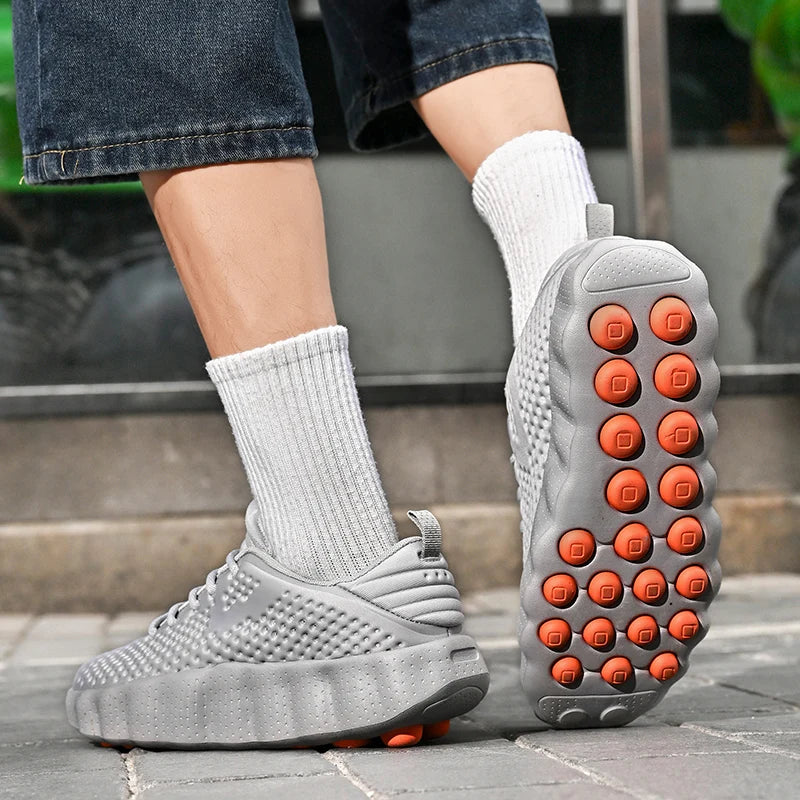 Brand Men Casual Shoes Thick Sole Soft Fashion Sneakers Summer Breathable Male Walking Shoes