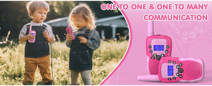 Walkie Talkies for 3-12 Year Old Girls Boys Toys with Backlit LCD Flashlight, 3 Miles Range for Outside, Camping, Hiking