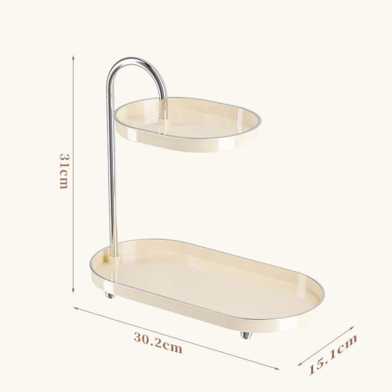 Makeup Organizer Tray Cosmetic Jewelry Lipstick Skincare Storage Shelf Perfume Watches Glasses Keys Rack Home Bathroom Holder