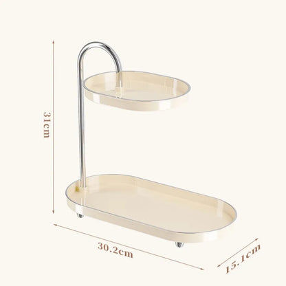 Makeup Organizer Tray Cosmetic Jewelry Lipstick Skincare Storage Shelf Perfume Watches Glasses Keys Rack Home Bathroom Holder