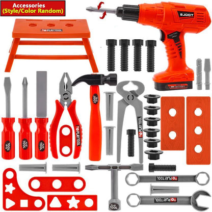 Kids Pretend Tools Kit Toys 68/55/41/38 Play Simulated Repair Tool Set Engineer Plastic Construction Toys Toddler Kids Boys Gift