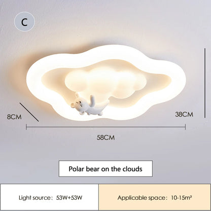 Cloud Light LED Children's Room Baby Room Ceiling Lights Modern Cream Style Nursery Decor Bedroom Cloud Ceiling Lamps