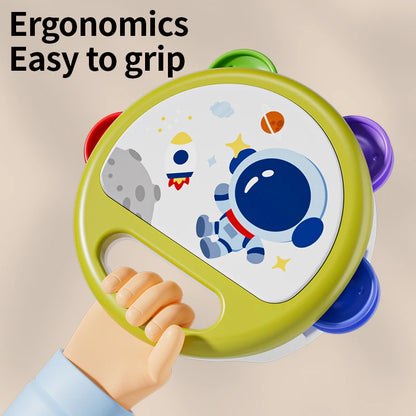 Baby Hand Drum Toys Montessori Musical Instruments Tambourine for Toddlers 1-3 Early Learning Percussion Music Toy