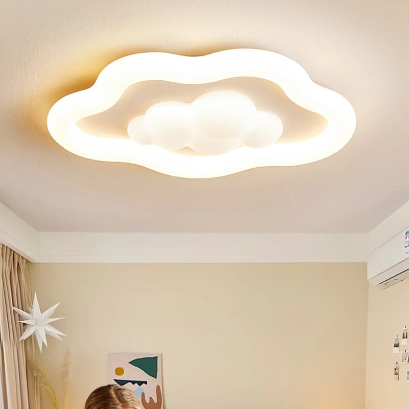 Cloud Light LED Children's Room Baby Room Ceiling Lights Modern Cream Style Nursery Decor Bedroom Cloud Ceiling Lamps