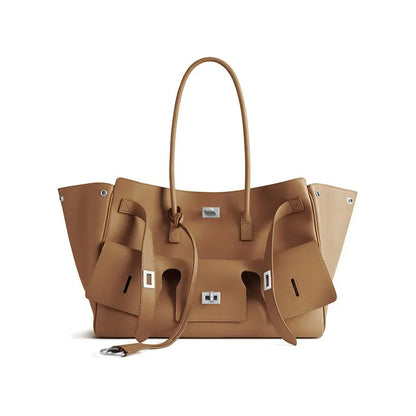 New Women's Tote Bag, Fashionable and Simple Casual Bag, High-End Shoulder Bag, Large-Capacity Commuter Bag, Trendy Handbag, Water-Repellent Shopping Bag