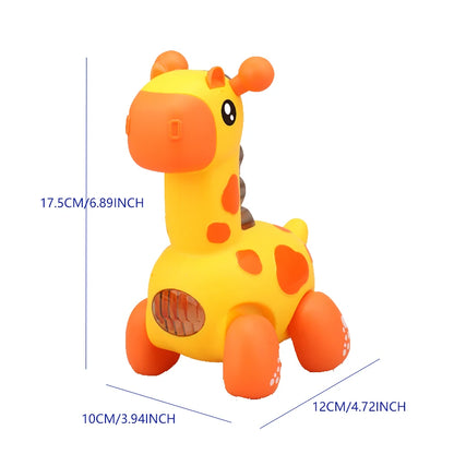 Giraffe rope toy with light, music, electric crawling toy, children's puzzle early education luminous toy