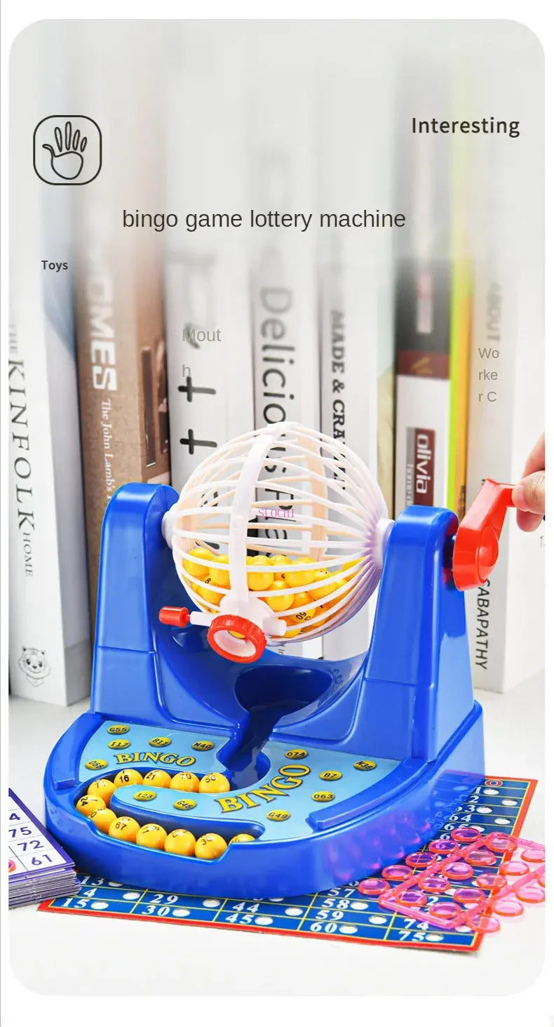 Family Party Game Table Toy Simulation Bingo Lottery Machine Set Draw Lottery Board Game Parent-child Fun Interactive Toys
