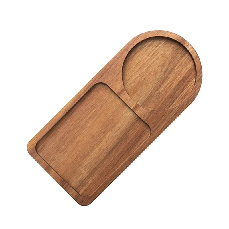 Wooden Coffee Tray Breakfast Serving Plate Hospitable Coffeeware Teaware Decoration Table Accessory for Home